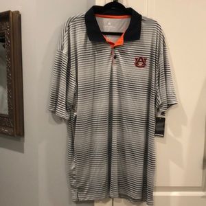 NWT Colosseum University of Auburn Gray/Navy Polo